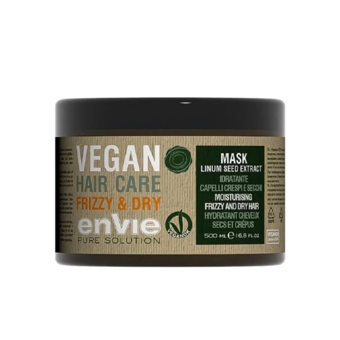 MARKONI. Маска зволожуюча для сухого і кучерявого волосся Envie Vegan Linum Seed Extract Frizzy and Dry Mask 500 мл