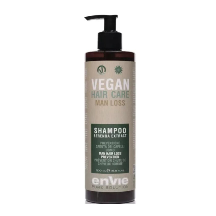 MARKONI. Шампунь лікувальний проти випадіння волосся у чоловіків ENVIE VEGAN HAIR CARE MAN LOSS SHAMPOO 500 мл