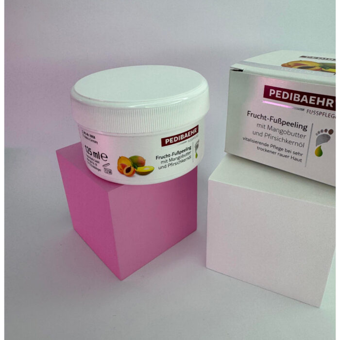 MARKONI. Пілінг фруктовий для ніг з маслом манго та персиковою олією, BAEHR FRUCHT-FUSSPEELING PEDIBAEHR 125 мл