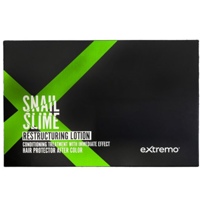 Ампули з муцином равлика EXTREMO AFTER COLOR RESTRUCTURING LOTION 10х10 шт MARKONI. Ампули з муцином равлика EXTREMO AFTER COLOR RESTRUCTURING LOTION 10х10 шт