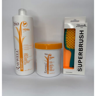 MARKONI. Набір Raywell Bio Hidra шампунь та маска для зволоження сухого волосся + щітка у подарунок